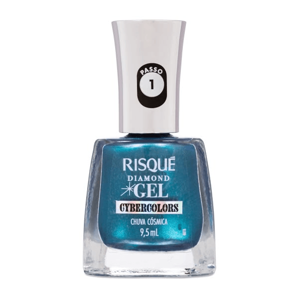 Esmalte Risqué Top Coat Diamond Gel Chuva Cósmica 9,5ml